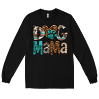 Black dog mama Long Sleeve Tee - OliviaCreatesArt