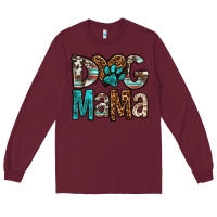Burgundy dog mama Long Sleeve Tee - OliviaCreatesArt