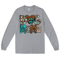 Heather Grey dog mama Long Sleeve Tee - OliviaCreatesArt