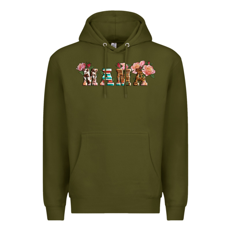 Western Mama Pink Roses Mother's Day Premium Hoodie by LillyAllenDesigns | Teevron