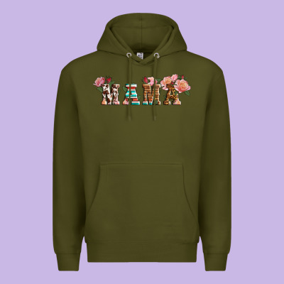Western Mama Pink Roses Mother's Day Premium Hoodie Designed By Lillyallendesigns