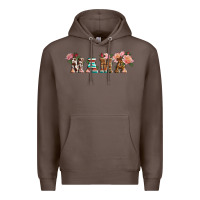 Coffee western mama pink roses Mother's Day Premium Hoodie - LillyAllenDesigns
