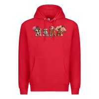 Red western mama pink roses Mother's Day Premium Hoodie - LillyAllenDesigns