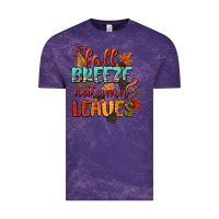 Cloud Purple fall breeze and autumn leaves Vintage Tee - CowGirlArtShop