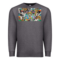 Charcoal Heather happy birthday alpaca blue cup Premium Sweatshirt - BarkalooDesign