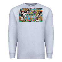 Heather Grey happy birthday alpaca blue cup Premium Sweatshirt - BarkalooDesign