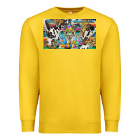 Lemon happy birthday alpaca blue cup Premium Sweatshirt - BarkalooDesign
