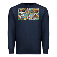 Navy happy birthday alpaca blue cup Premium Sweatshirt - BarkalooDesign