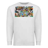 Oatmeal Heather happy birthday alpaca blue cup Premium Sweatshirt - BarkalooDesign