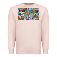 Pale Pink happy birthday alpaca blue cup Premium Sweatshirt - BarkalooDesign