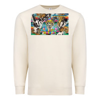 Sandshell happy birthday alpaca blue cup Premium Sweatshirt - BarkalooDesign