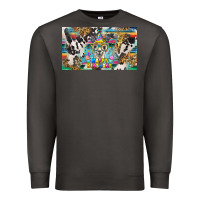 Smoke happy birthday alpaca blue cup Premium Sweatshirt - BarkalooDesign
