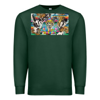 Sports Green happy birthday alpaca blue cup Premium Sweatshirt - BarkalooDesign