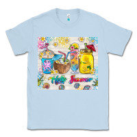 Dusty Blue hello summer coffee cups Classic Tee - TumblerDesignByShophia