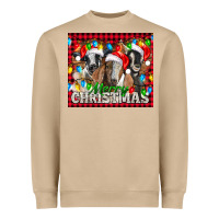 Merry Christmas  With Goats Heavyweight Sweatshirt | Teevron