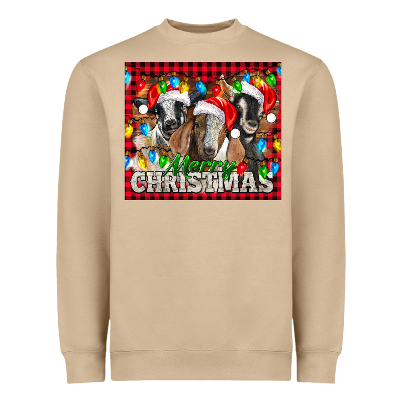 Merry Christmas  With Goats Heavyweight Sweatshirt by LillyAllenDesigns | Teevron