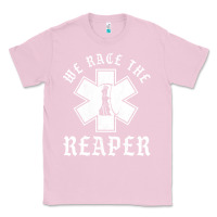 Bubblegum Pink Emt, Ems And Paramedic We Race the Reaper Classic Tee - longCreatives