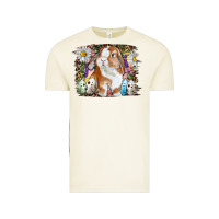 Vintage Arctic Easter Bunny With Quail Eggs And Daisy Vintage Tee - RanaPortraitStore