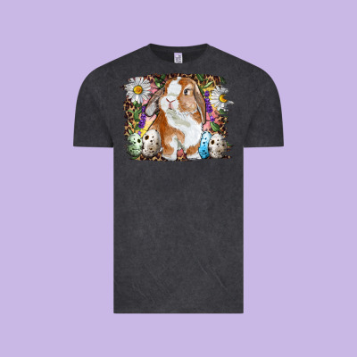 Easter Bunny With Quail Eggs And Daisy Vintage Tee Designed By Ranaportraitstore