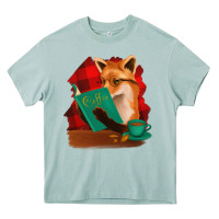 Fox With Coffee Heavy Core Tee | Teevron
