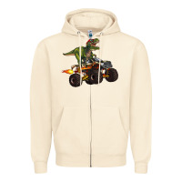 Sandshell monster truck and t rex dinosaur Zipper Hoodie - Artiststas
