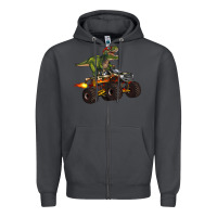 Smoke monster truck and t rex dinosaur Zipper Hoodie - Artiststas