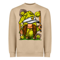 Mushroom softball gnome Heavyweight Sweatshirt - SublimationCraftShop