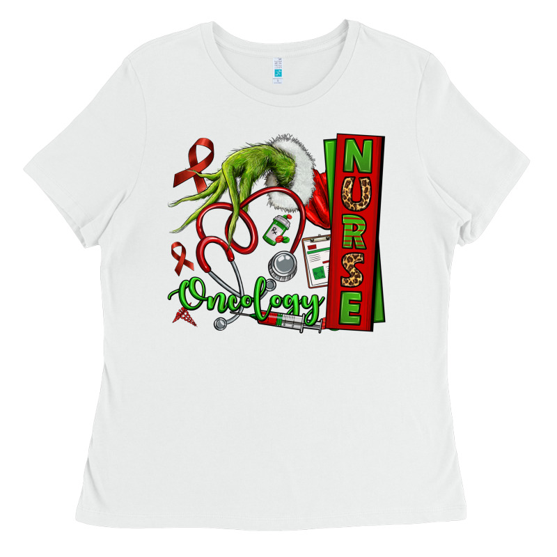 Christmas Character Nurse Ladies Tee by NancyCooperArtShop | Teevron