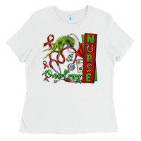 White Christmas Character Nurse Ladies Tee - NancyCooperArtShop