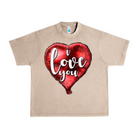 French Oak I love you heart balloon Valentine's Day Urban Heavy Tee - HowdyJamesFarm