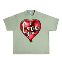 Oil Green I love you heart balloon Valentine's Day Urban Heavy Tee - HowdyJamesFarm