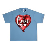 Pebble Blue I love you heart balloon Valentine's Day Urban Heavy Tee - HowdyJamesFarm