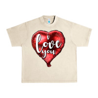 Sandshell I love you heart balloon Valentine's Day Urban Heavy Tee - HowdyJamesFarm