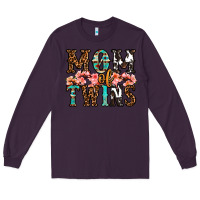 Plum mom of twins Long Sleeve Tee - OliviaCreatesArt