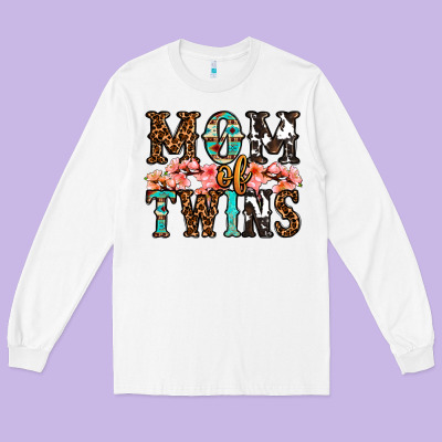 Mom Of Twins Long Sleeve Tee Designed By Oliviacreatesart