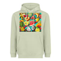 Matcha summer fruits Heavyweight Hoodie - BarkalooDesign