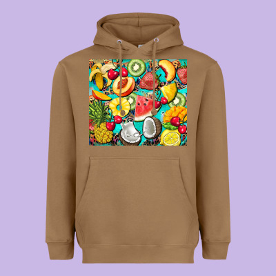 Summer Fruits Heavyweight Hoodie Designed By Barkaloodesign