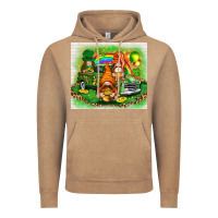 Vintage Coffee St. Patrick's Day gnomies with truck tumbler Vintage Hoodie - HowdyJamesFarm
