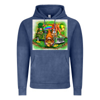 Vintage Denim St. Patrick's Day gnomies with truck tumbler Vintage Hoodie - HowdyJamesFarm