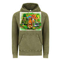 Vintage Olive St. Patrick's Day gnomies with truck tumbler Vintage Hoodie - HowdyJamesFarm