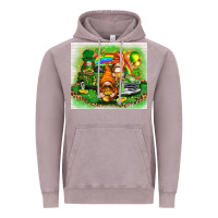 Vintage Zinc St. Patrick's Day gnomies with truck tumbler Vintage Hoodie - HowdyJamesFarm