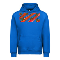Cobalt leopar and cowhide with mistletoe Urban Hoodie - AdoDesignShop