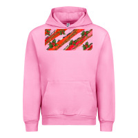 Fuchsia Pink leopar and cowhide with mistletoe Urban Hoodie - AdoDesignShop