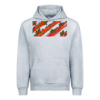 Heather Grey leopar and cowhide with mistletoe Urban Hoodie - AdoDesignShop