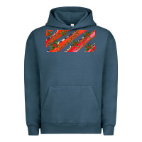 Pigment Midnight Navy leopar and cowhide with mistletoe Urban Hoodie - AdoDesignShop