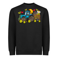 Black softball tractor Heavyweight Sweatshirt - SublimationCraftShop