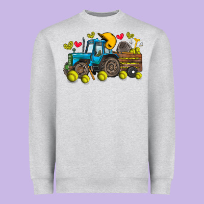 Softball Tractor Heavyweight Sweatshirt Designed By Sublimationcraftshop