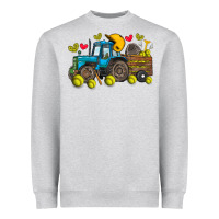 Heather Grey softball tractor Heavyweight Sweatshirt - SublimationCraftShop