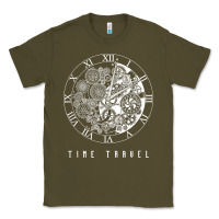 Army Green Time Travel Traveler Watch Vintage Clock Steampunk Gift Classic Tee - longCreatives