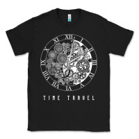 Black Time Travel Traveler Watch Vintage Clock Steampunk Gift Classic Tee - longCreatives